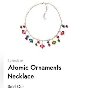 Splendette Atomic Ornaments Necklace - Red, Blue & Green